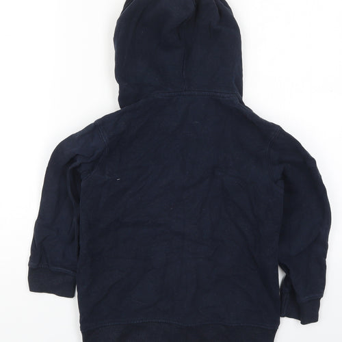 Spital Fields Boys Blue  Cotton Full Zip Hoodie Size 7-8 Years  Zip