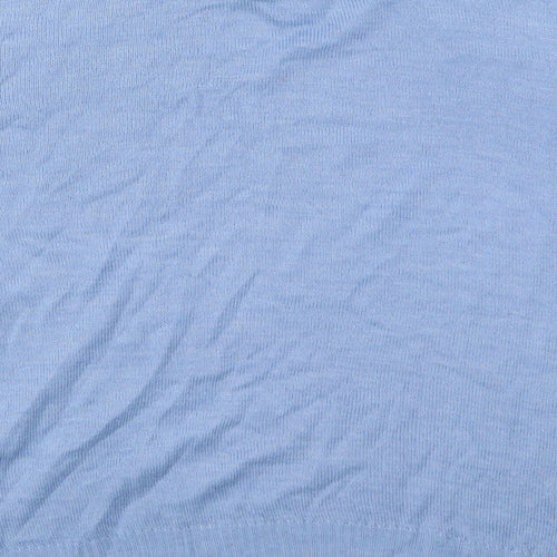 Brave Soul Mens Blue V-Neck  Acrylic Pullover Jumper Size XL