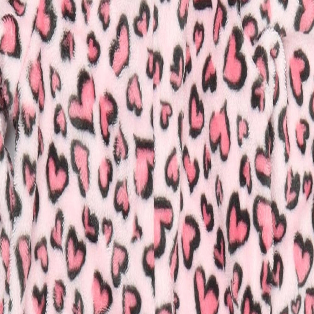 Matalan Girls Pink Geometric Polyester Top One Piece Size 3-4 Years  Zip - Love Hearts Loungewear