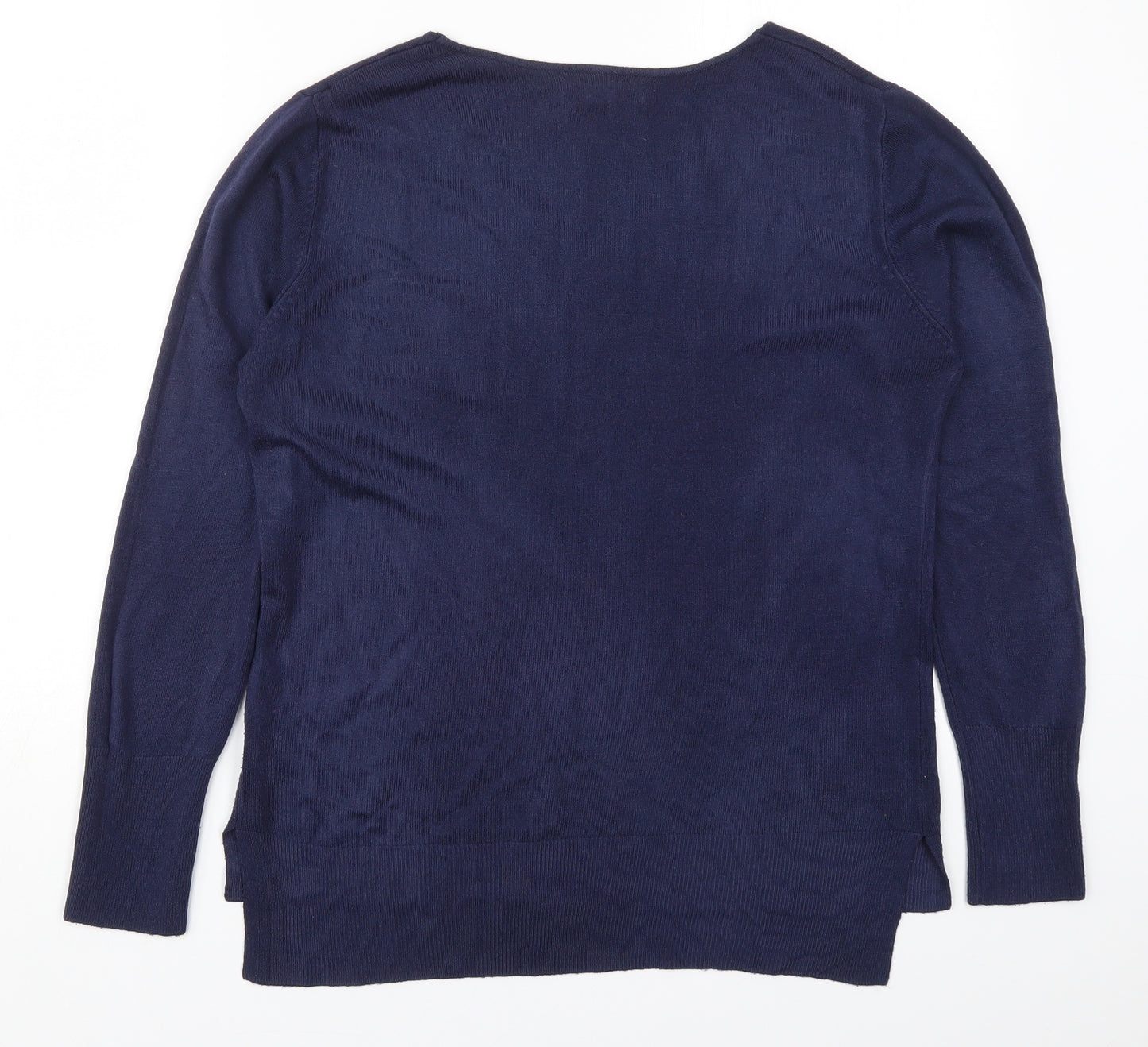 Atmosphere Womens Blue V-Neck  Acrylic Pullover Jumper Size 12