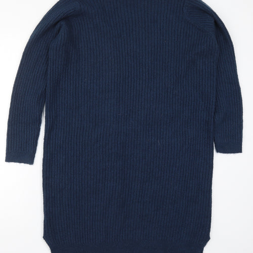 George Womens Blue V-Neck  Acrylic Cardigan Jumper Size 16
