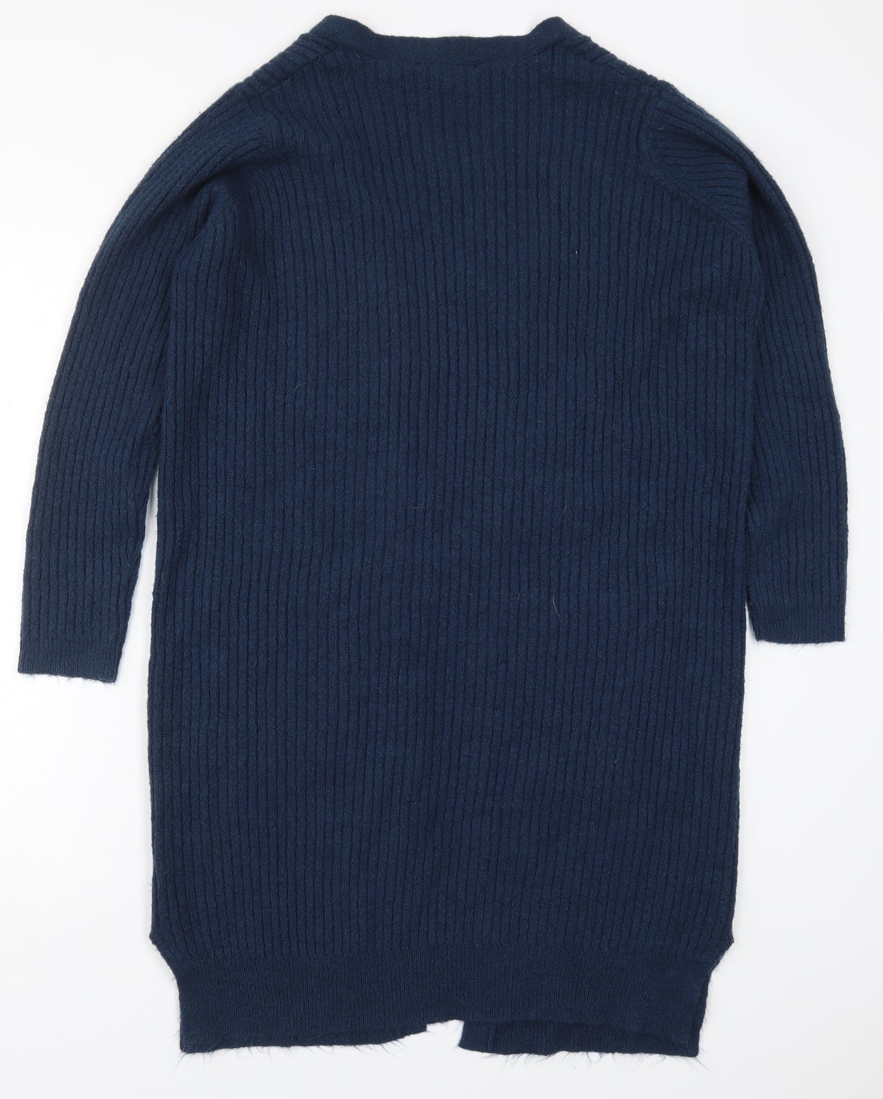 George Womens Blue V-Neck  Acrylic Cardigan Jumper Size 16