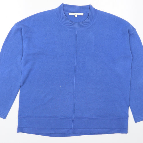 Vida Vi Womens Blue Round Neck  Acrylic Pullover Jumper Size XL