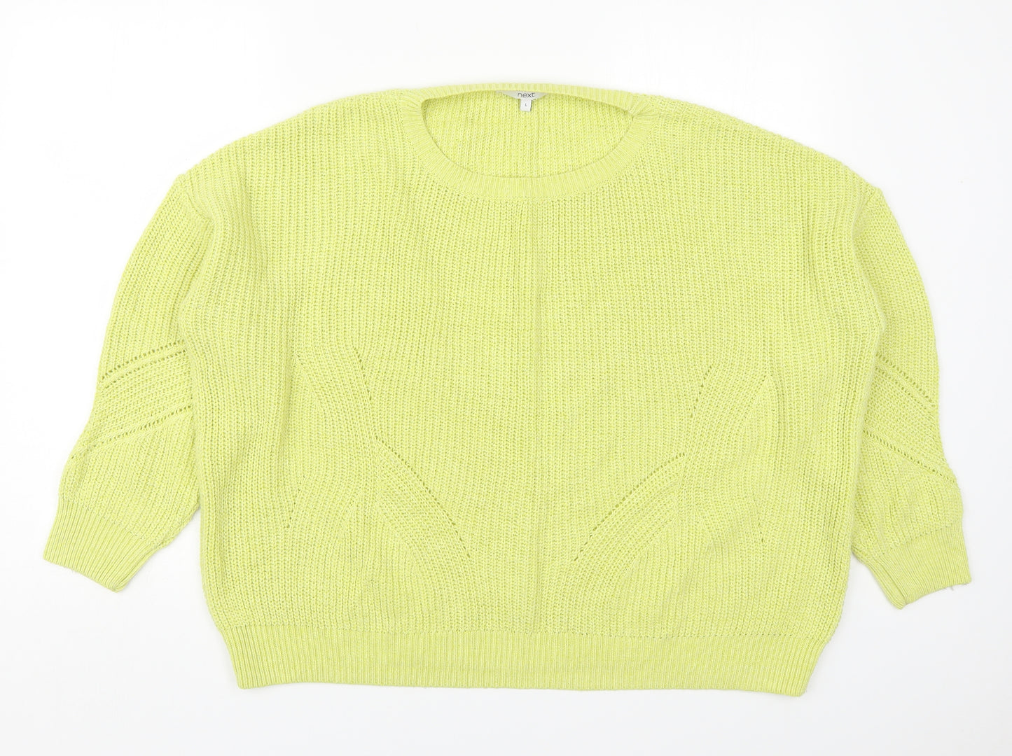 NEXT Womens Green Round Neck  Acrylic Pullover Jumper Size L