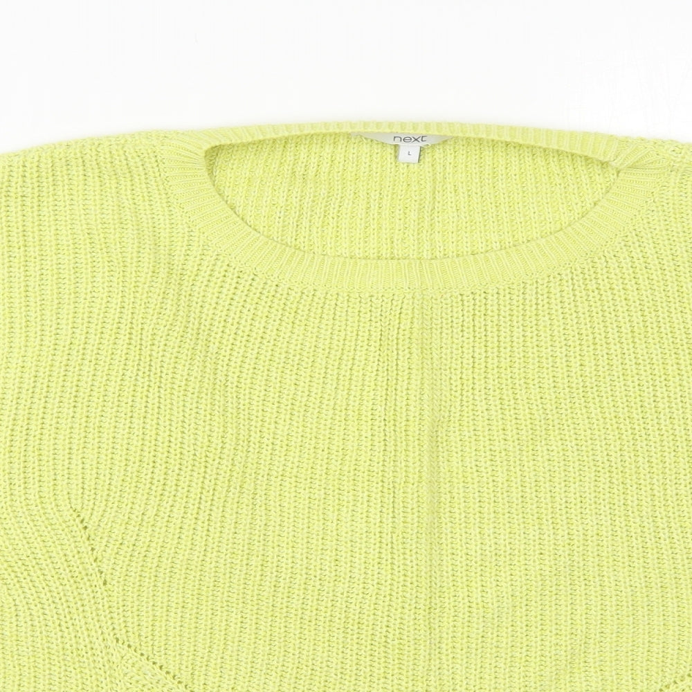 NEXT Womens Green Round Neck  Acrylic Pullover Jumper Size L