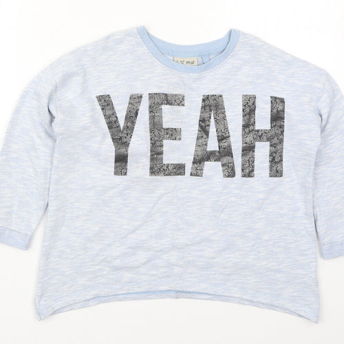 NEXT Girls Black  Cotton Pullover Sweatshirt Size 6 Years  Pullover - Yeah