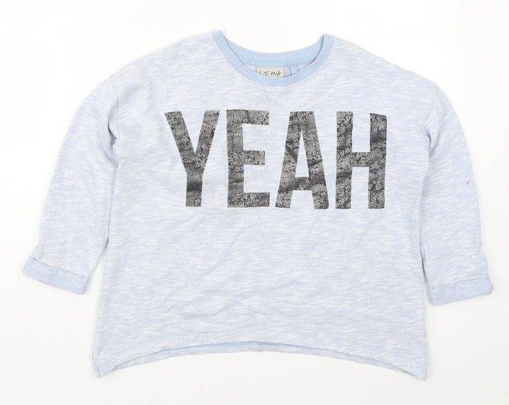 NEXT Girls Black  Cotton Pullover Sweatshirt Size 6 Years  Pullover - Yeah