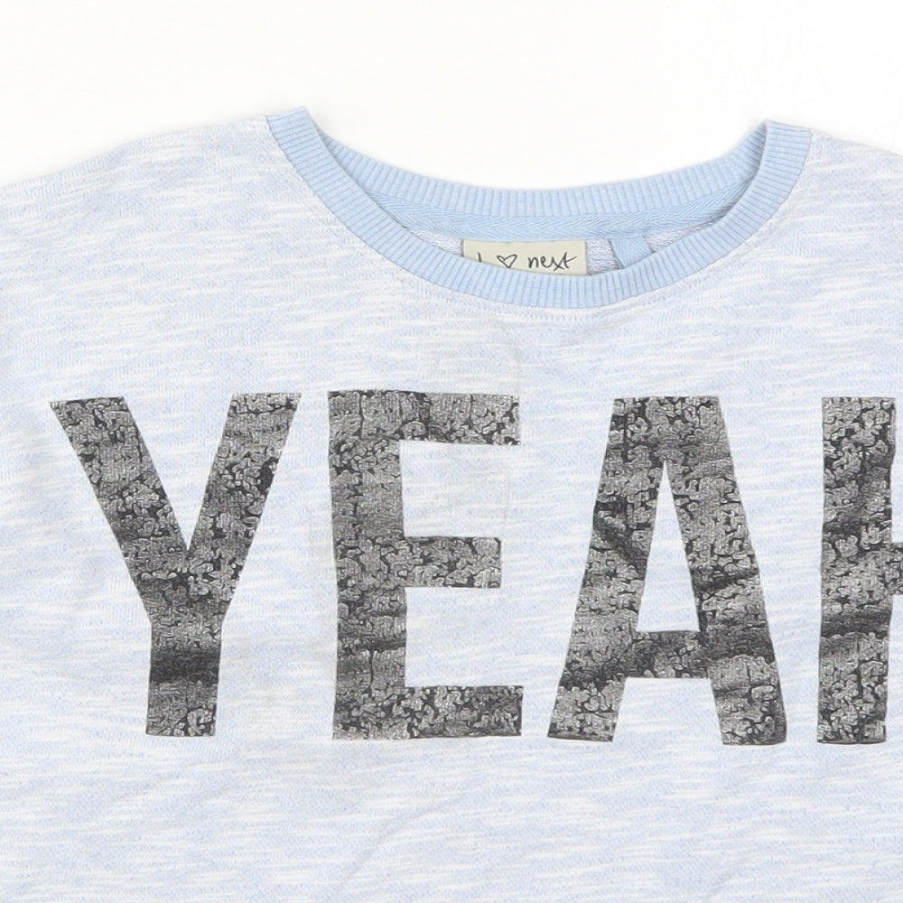 NEXT Girls Black  Cotton Pullover Sweatshirt Size 6 Years  Pullover - Yeah