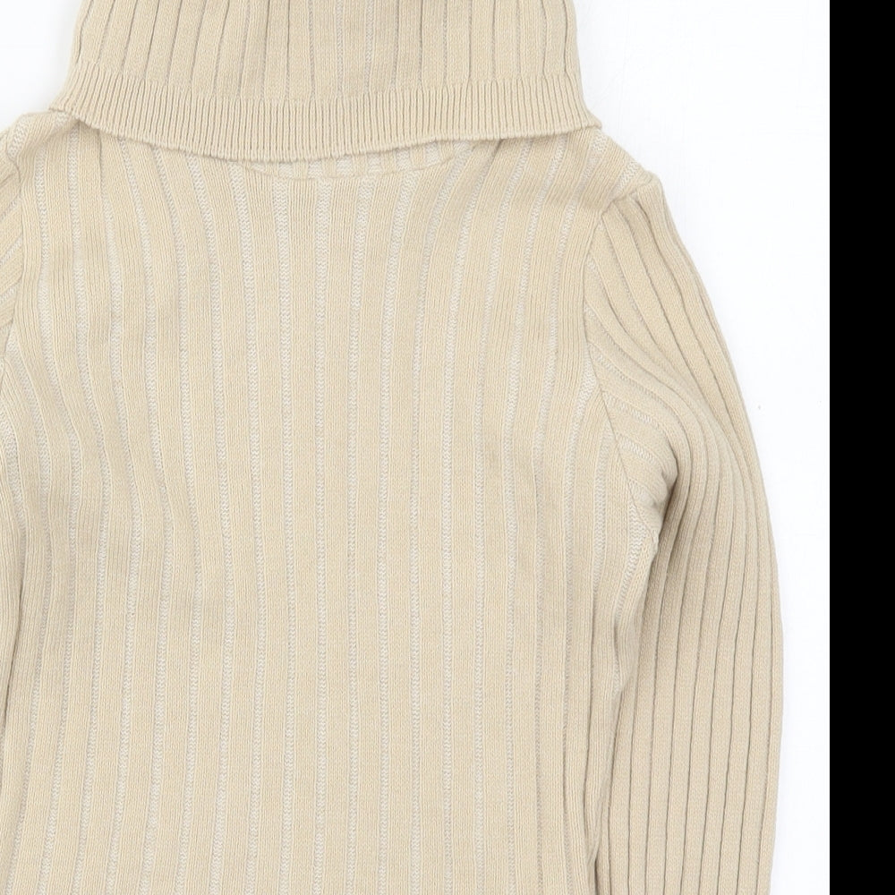 I SAW IT FIRST Womens Beige Roll Neck  Acrylic Pullover Jumper Size 10