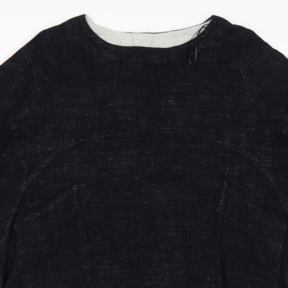 Gershon Bram Womens Black  Cotton A-Line  Size S  Round Neck  - Smock