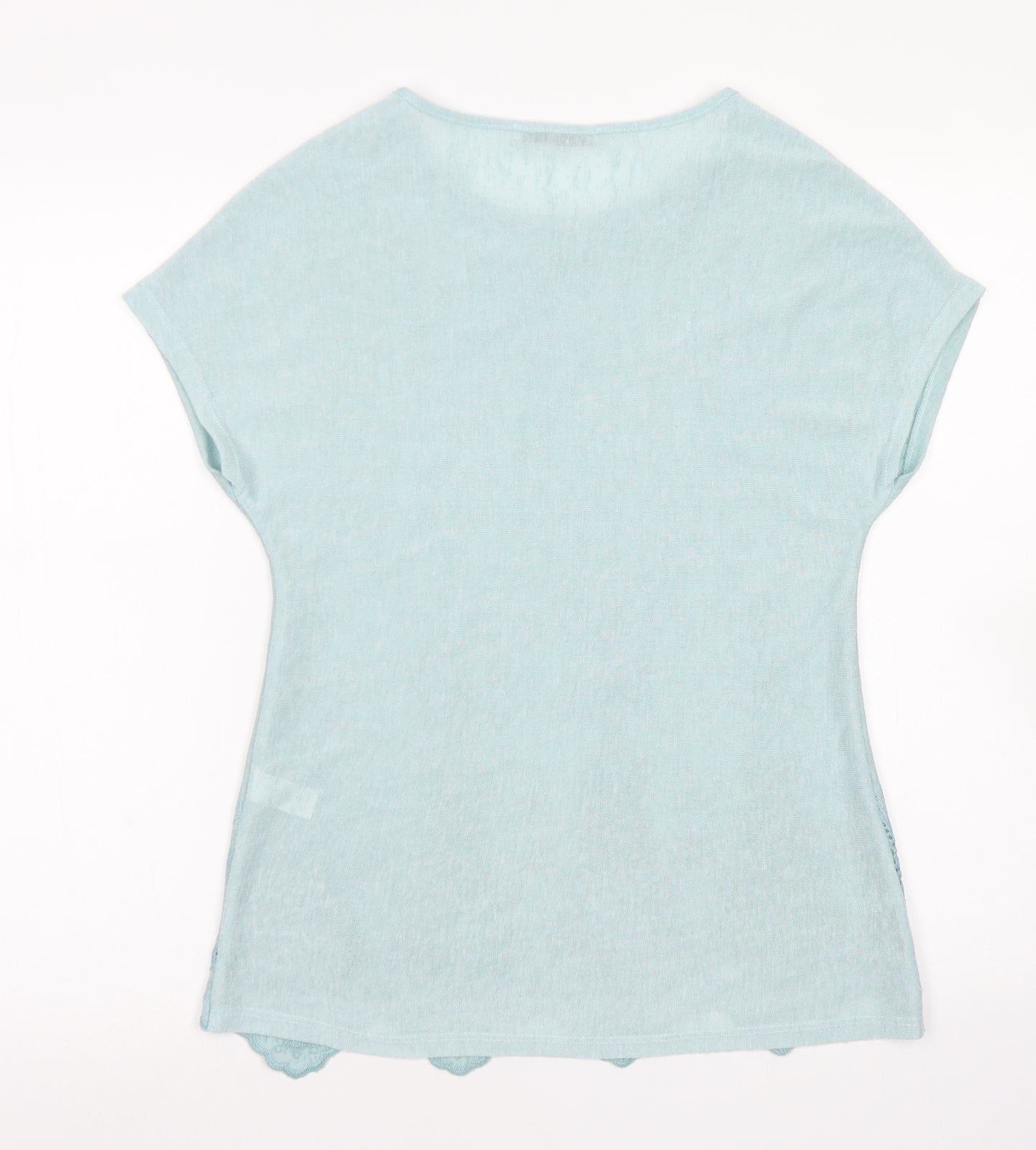 George Womens Blue  Polyester Basic T-Shirt Size 8 Round Neck