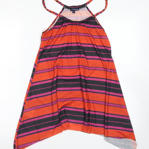 Store Twenty One Womens Red Striped Polyester Camisole Tank Size 10 Round Neck - Long Line