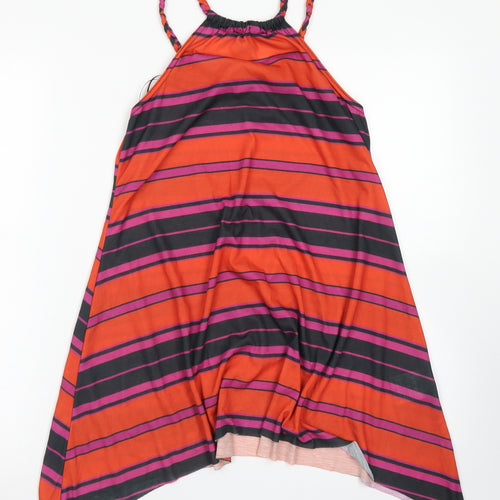 Store Twenty One Womens Red Striped Polyester Camisole Tank Size 10 Round Neck - Long Line