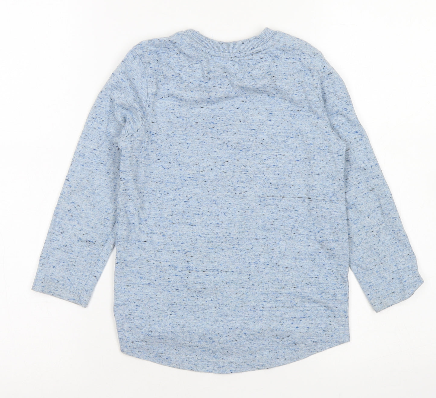 Nutmeg Boys Blue  Cotton Basic T-Shirt Size 5 Years Crew Neck  - Tractor