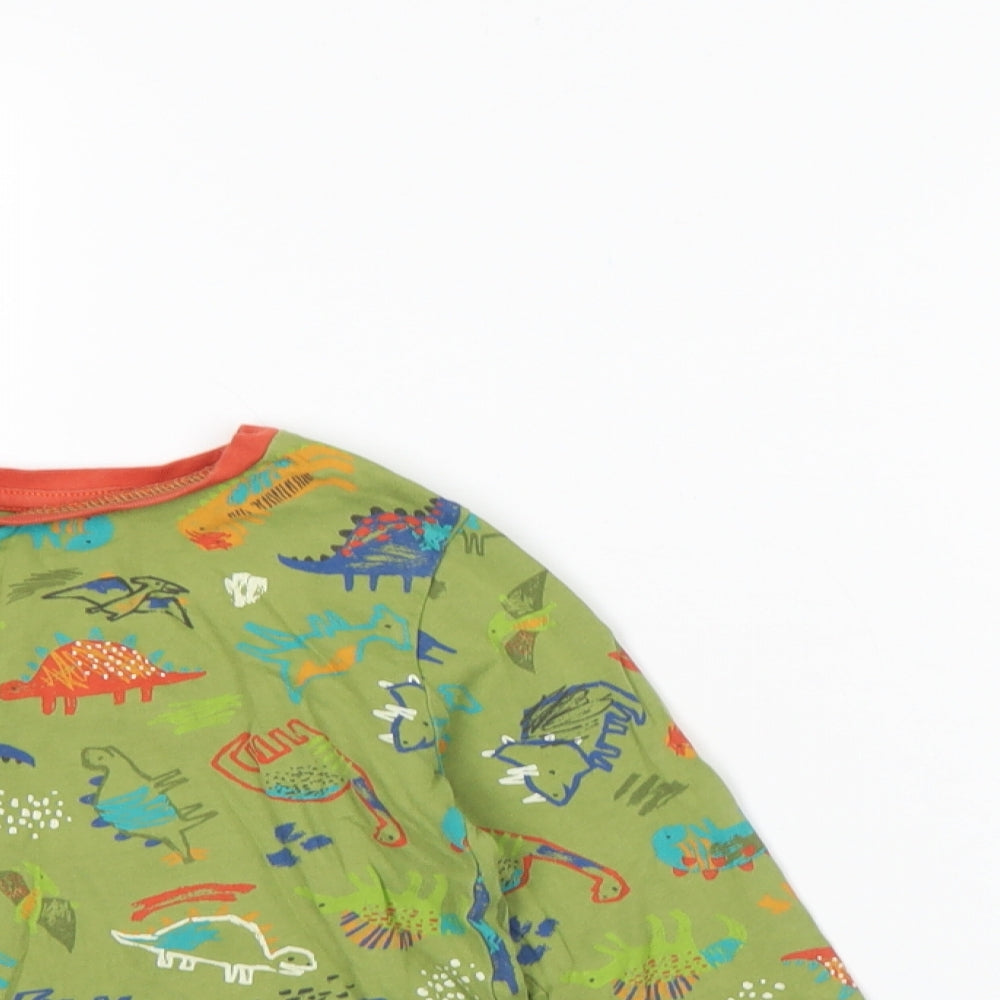 Nutmeg Boys Green Spotted Cotton  Pyjama Set Size 6-7 Years   - Dinosaurs