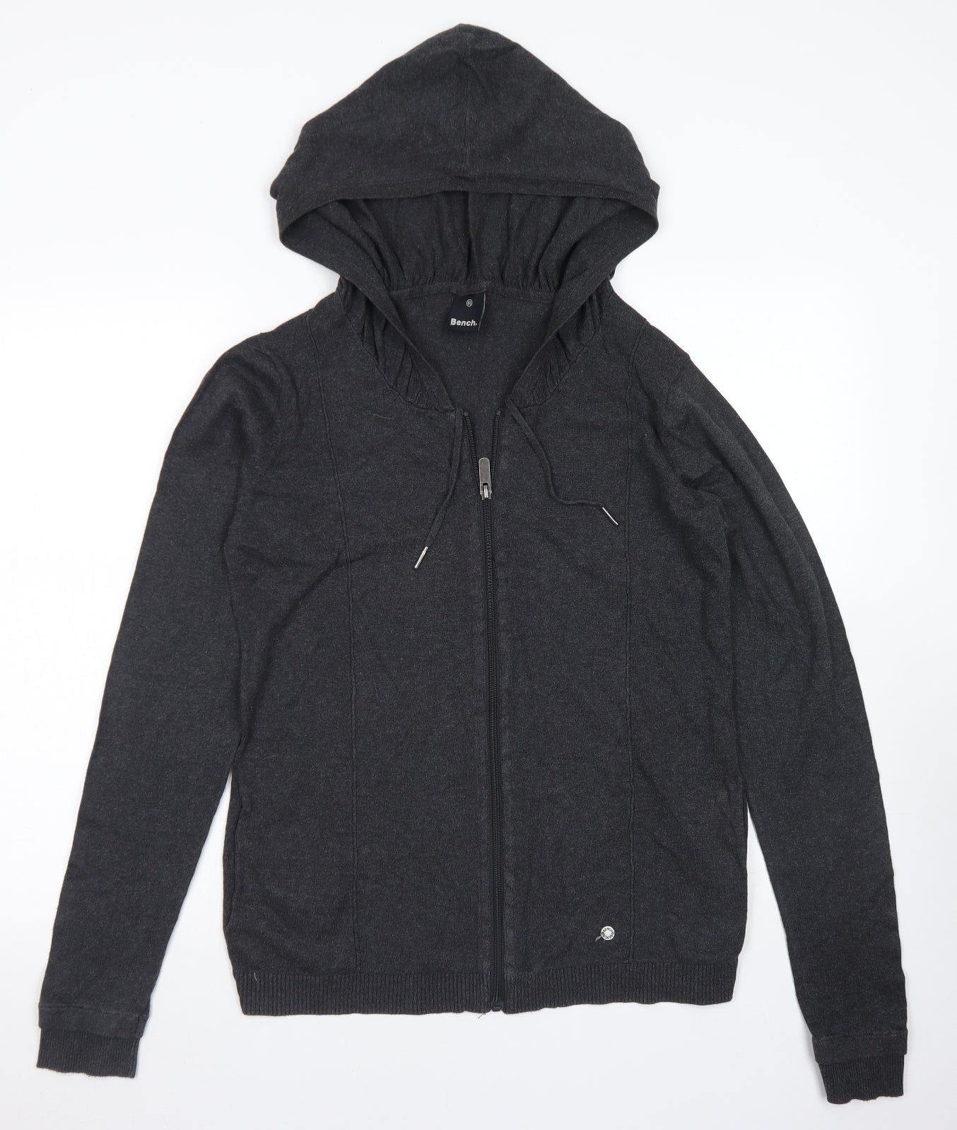 Bench Womens Grey  Cotton Full Zip Hoodie Size XL  Zip