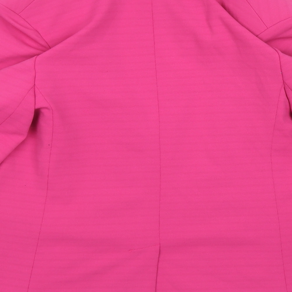 New Look Womens Pink  Polyester Jacket Blazer Size 6