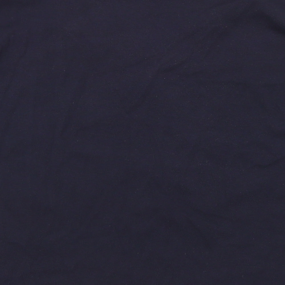 Maine Womens Blue  Cotton Basic T-Shirt Size 16 V-Neck