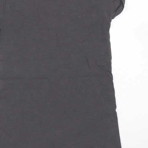Matalan Girls Grey  Cotton Basic T-Shirt Size 6 Years Crew Neck
