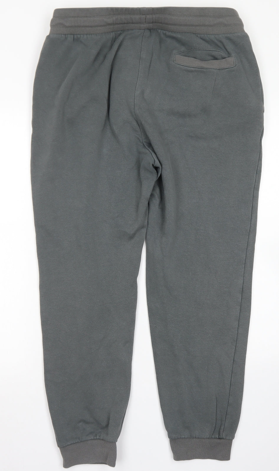 TU Mens Grey  Cotton Jogger Trousers Size L L26 in Regular Drawstring