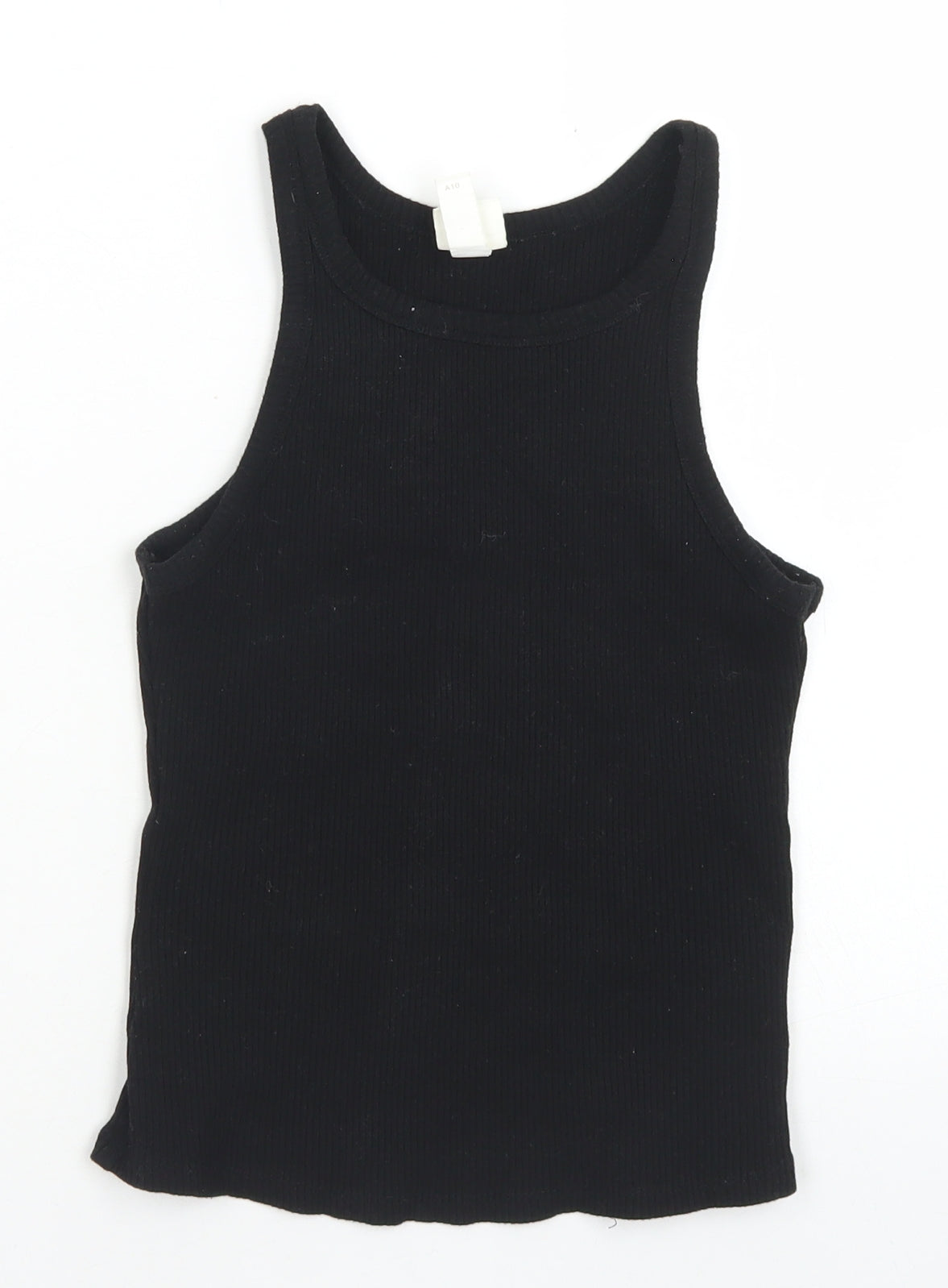 H&M Womens Black  Cotton Basic T-Shirt Size XS Round Neck