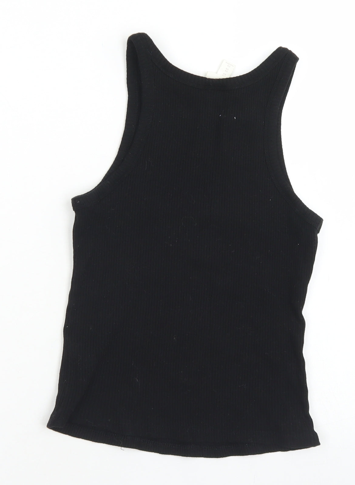 H&M Womens Black  Cotton Basic T-Shirt Size XS Round Neck