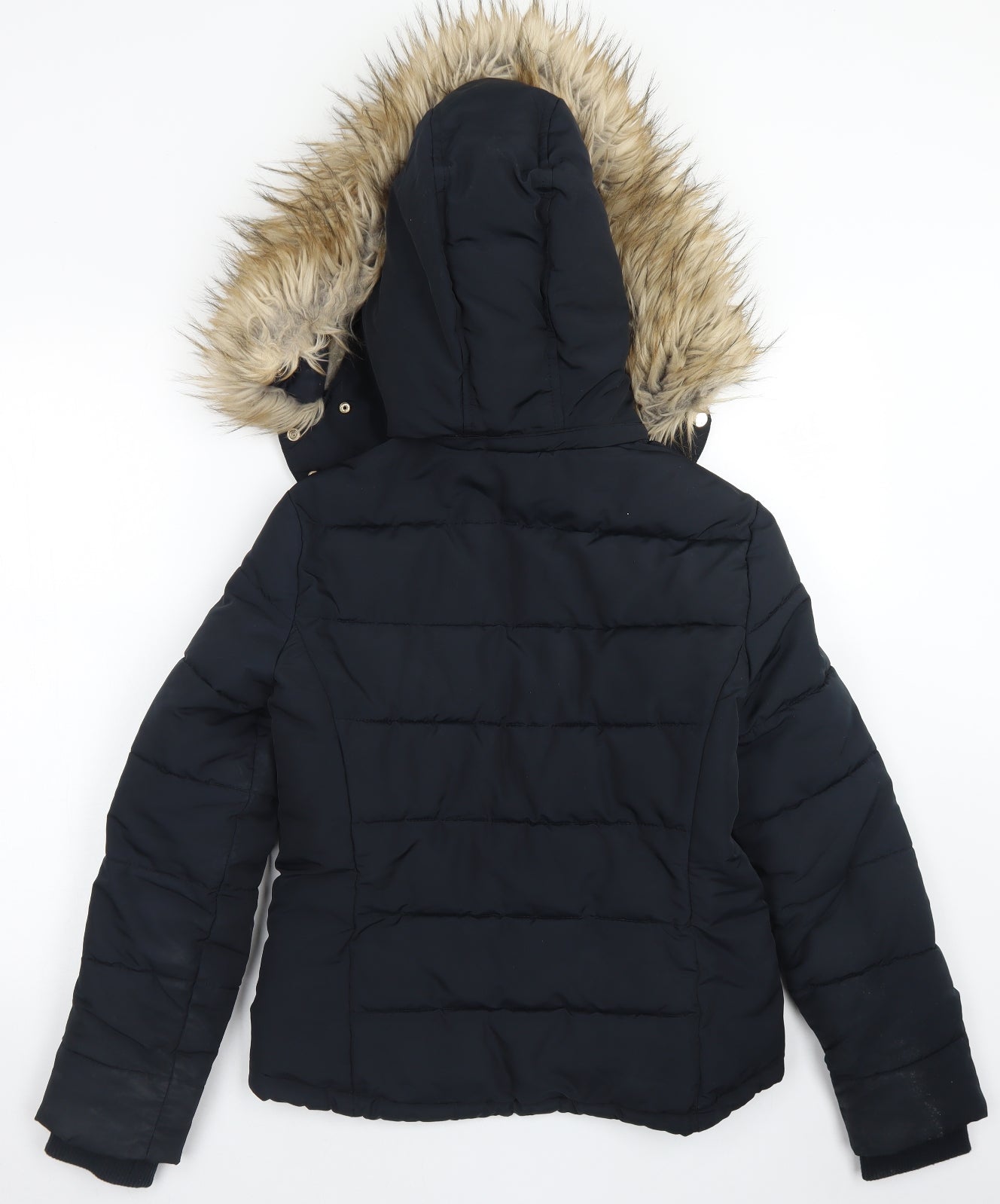 Topshop Womens Blue   Parka Coat Size 8  Zip