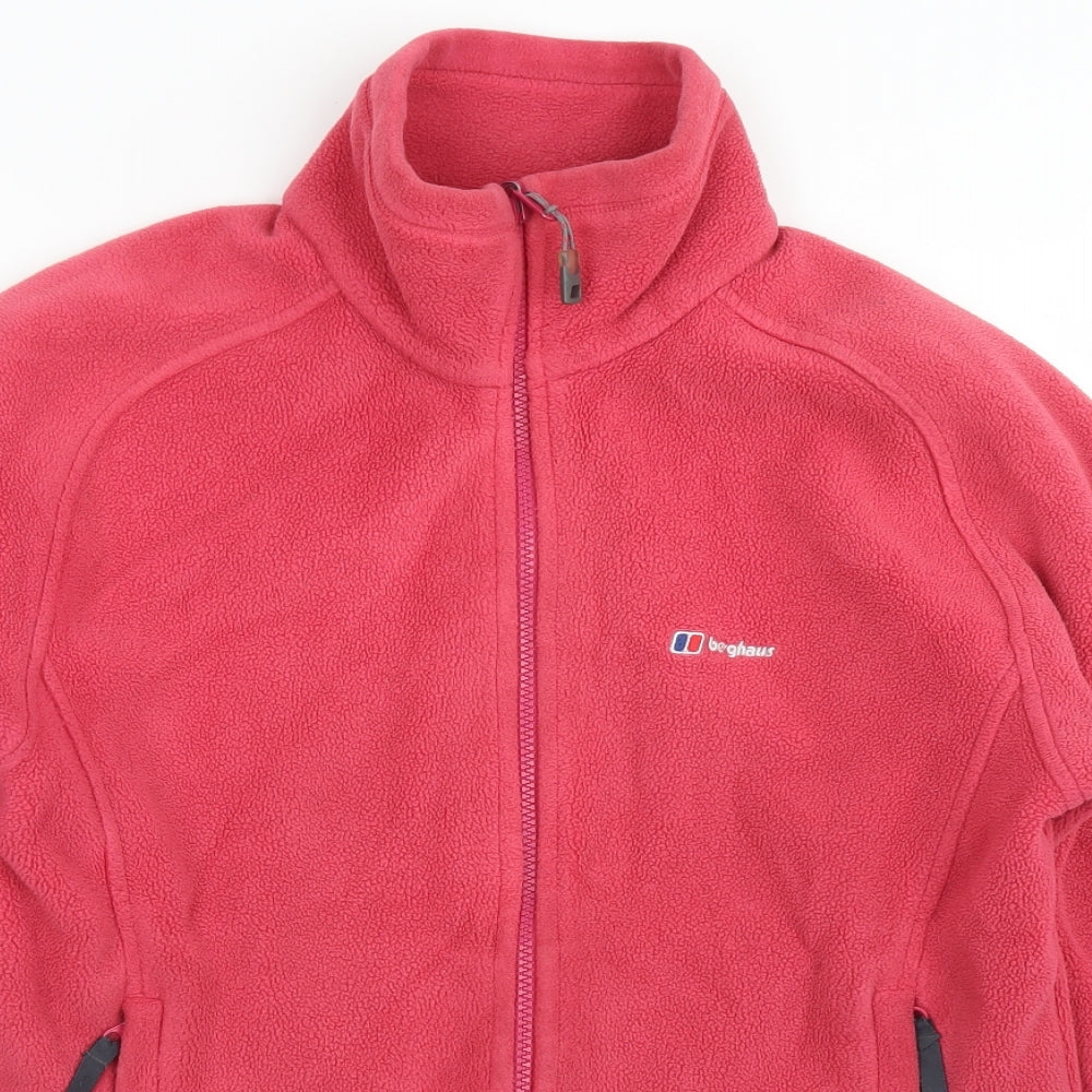 Berghaus Womens Pink  Polyester Full Zip Sweatshirt Size 12  Zip