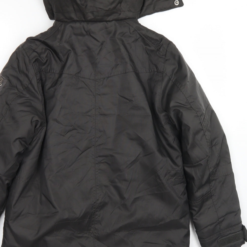 NEXT Boys Grey   Parka Coat Size 10 Years  Zip