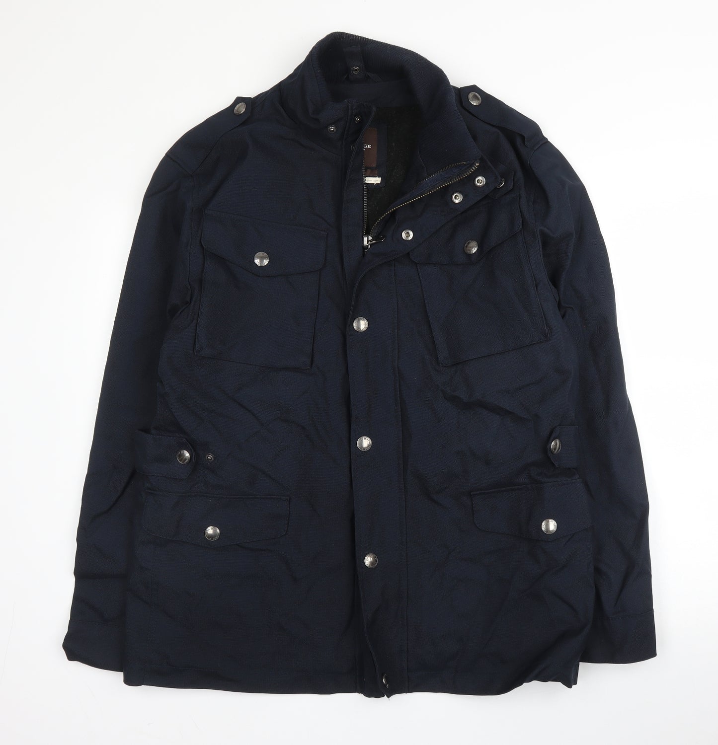 Debenhams Mens Blue   Military Jacket Coat Size M  Zip