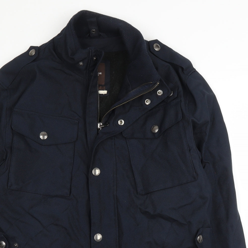 Debenhams Mens Blue   Military Jacket Coat Size M  Zip