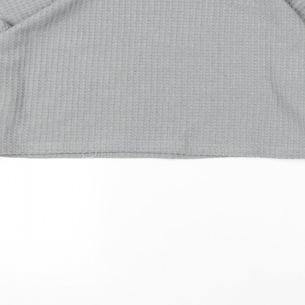 Preworn Womens Grey Boat Neck  Polyester Pullover Jumper Size L
