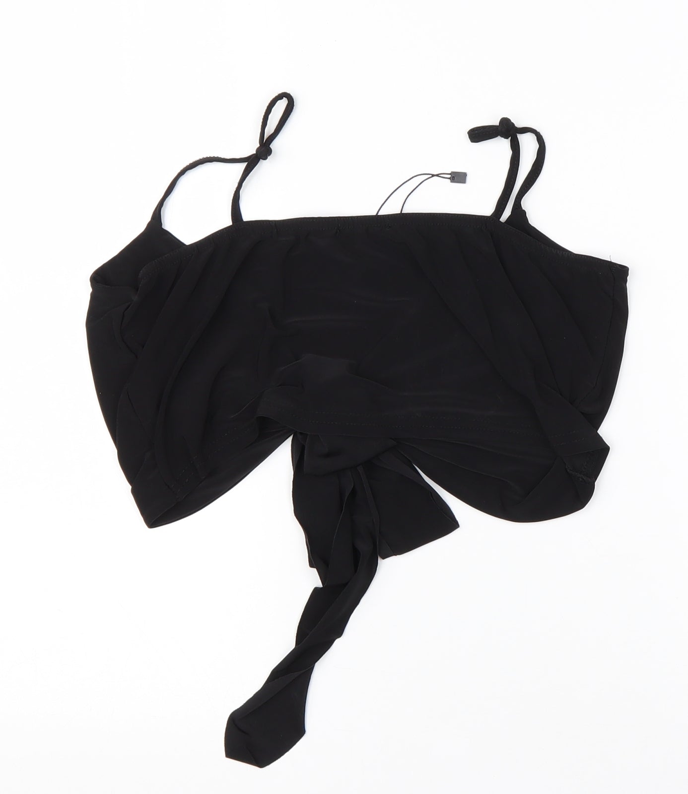 Boohoo Womens Black  Polyester Camisole Blouse Size 14 V-Neck