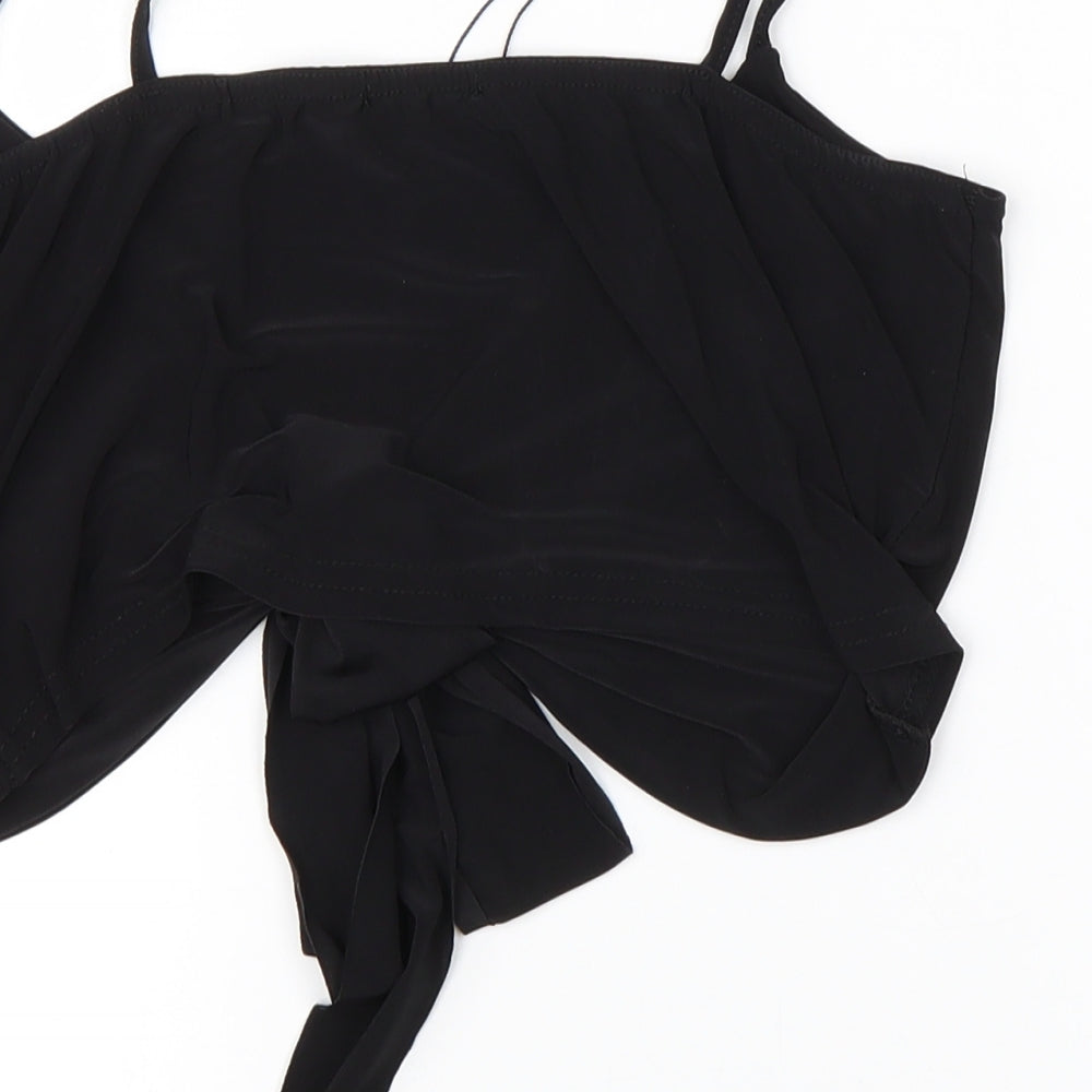 Boohoo Womens Black  Polyester Camisole Blouse Size 14 V-Neck