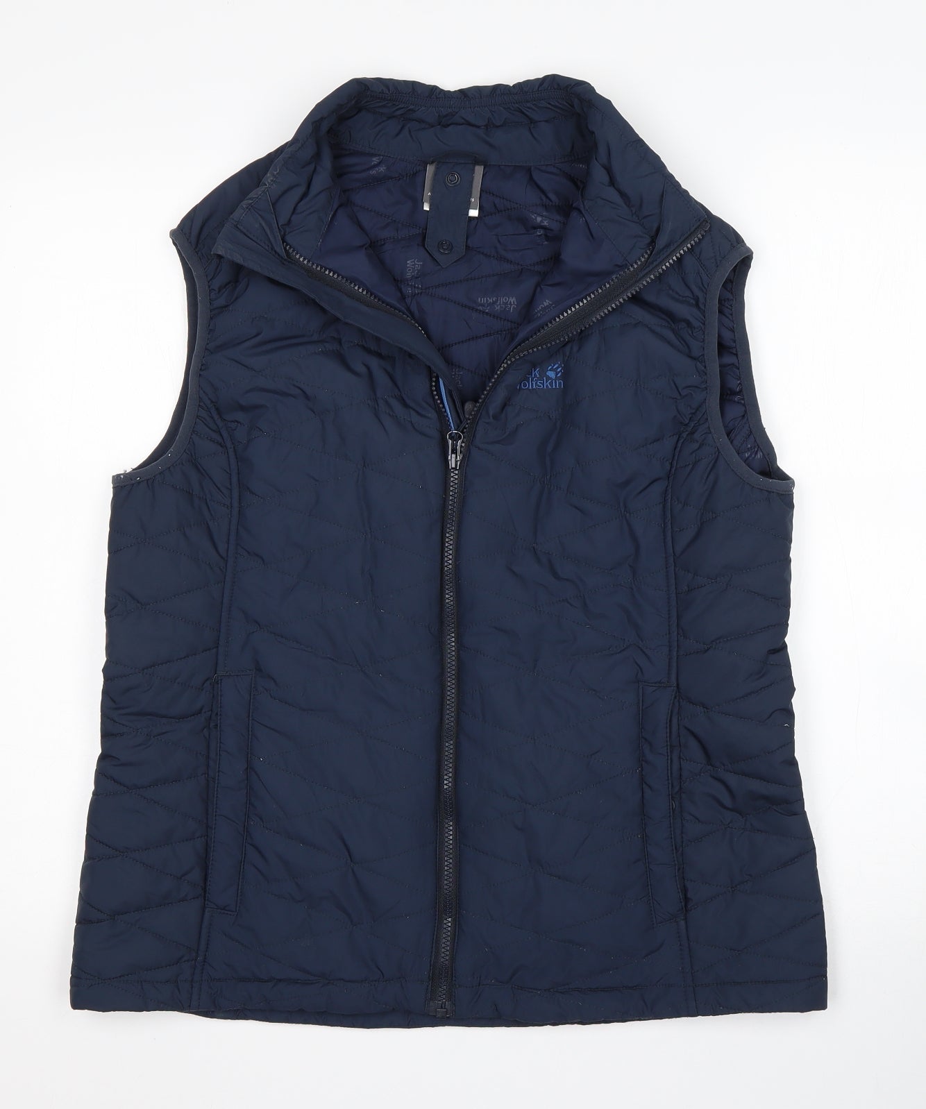 Jack Wolfskin Womens Blue   Gilet Jacket Size L  Zip