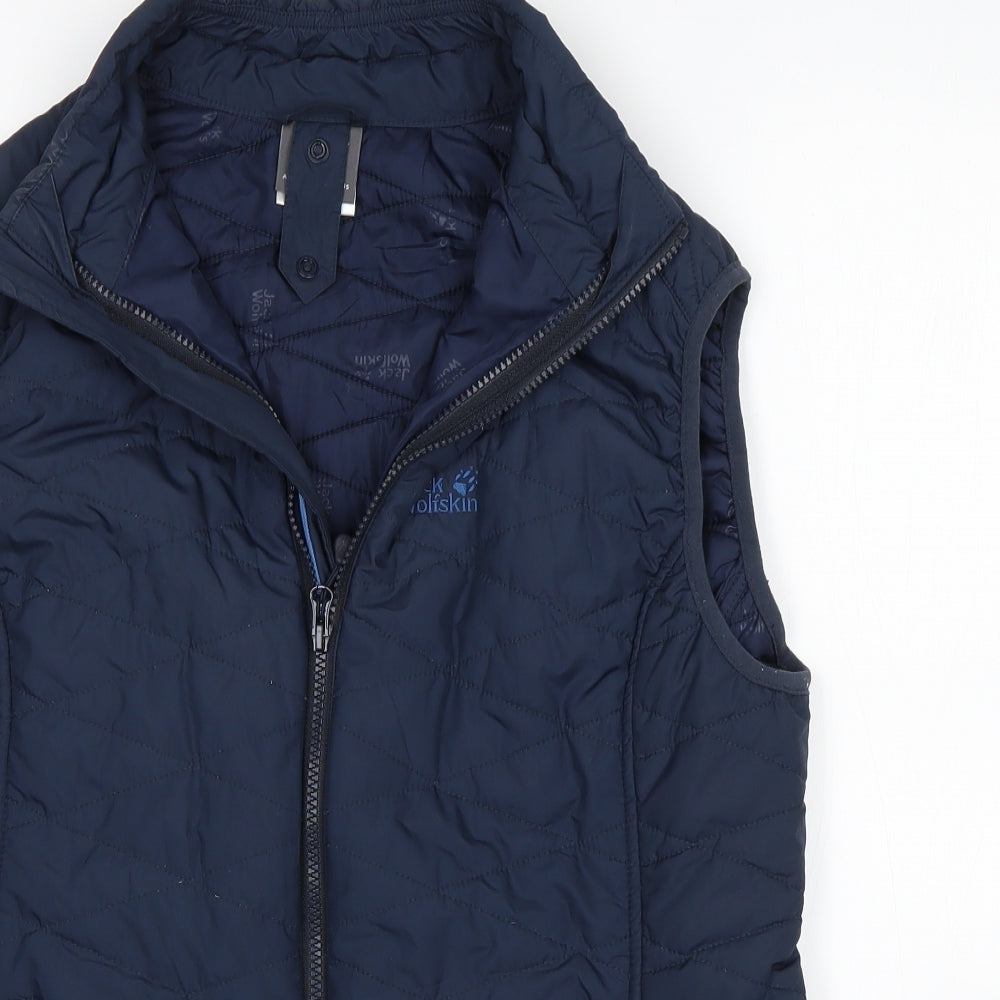 Jack Wolfskin Womens Blue   Gilet Jacket Size L  Zip