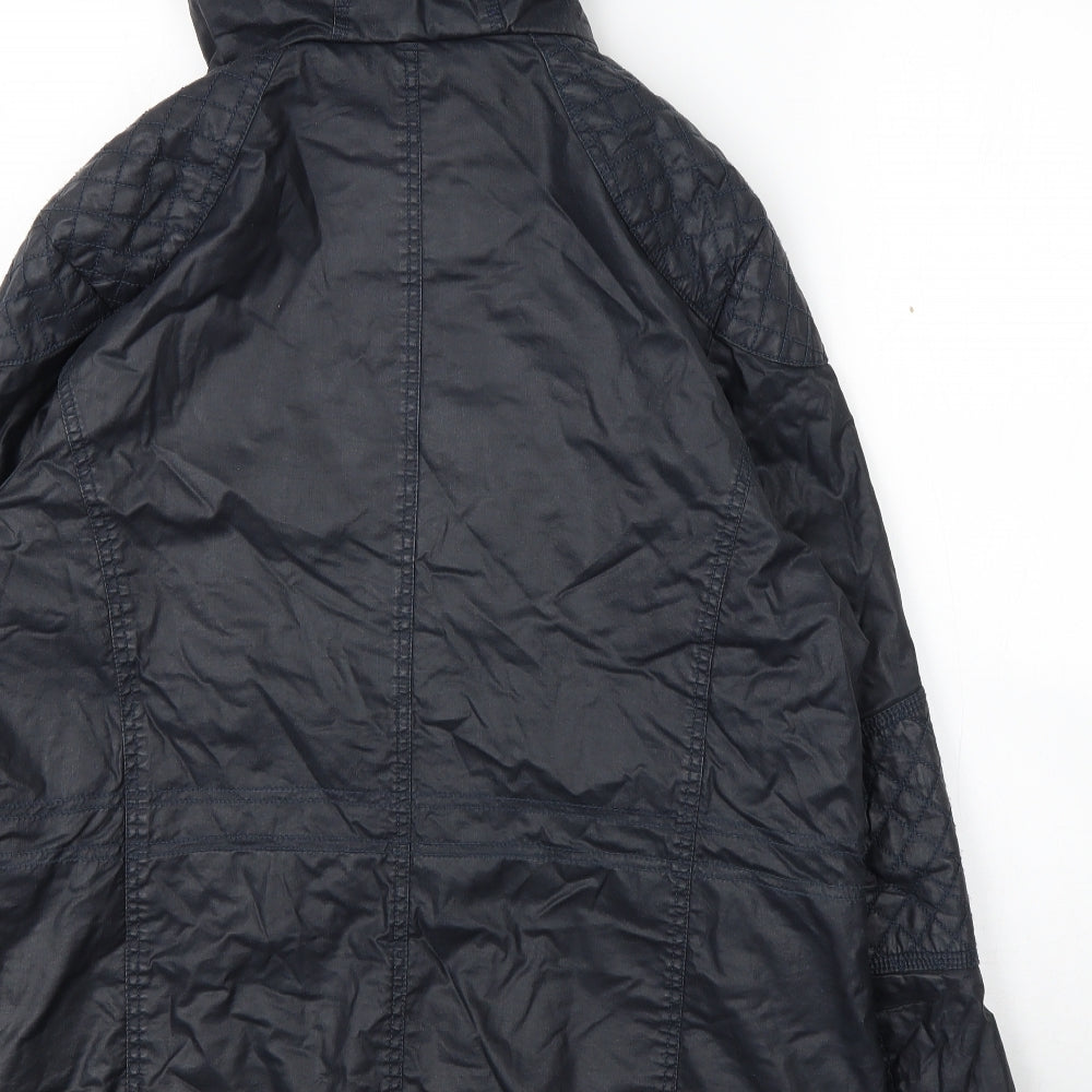 M&S Womens Blue   Military Jacket Coat Size 16  Zip