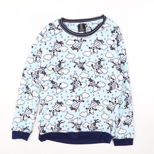 Primark Womens Blue Round Neck  Polyester Pullover Jumper Size 6   - Frozen
