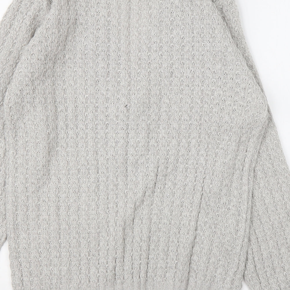 Damart Womens Grey V-Neck  Acrylic Cardigan Jumper Size M