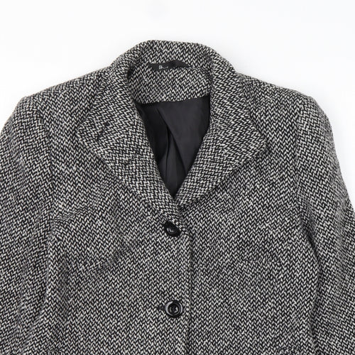 BHS Womens Black   Jacket Blazer Size 14  Button