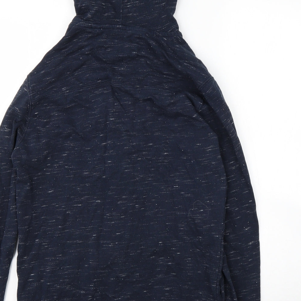 Zara Mens Blue  Cotton Full Zip Hoodie Size M
