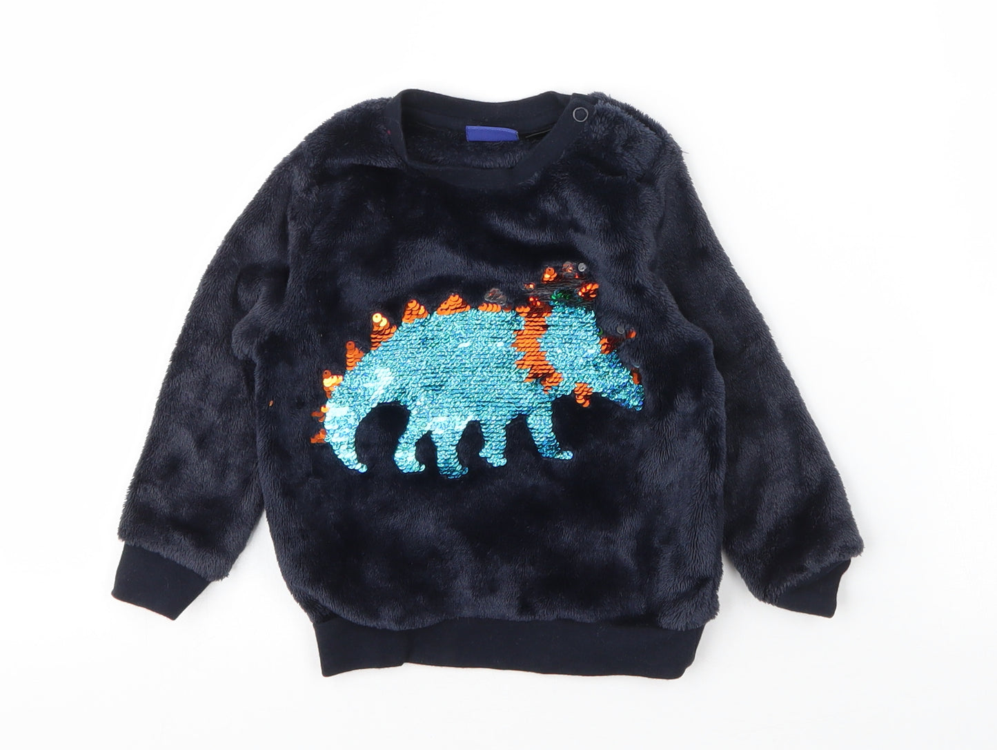 Lupilu Baby Blue  Polyester Pullover Jumper Size 12-18 Months   - Dinosaur