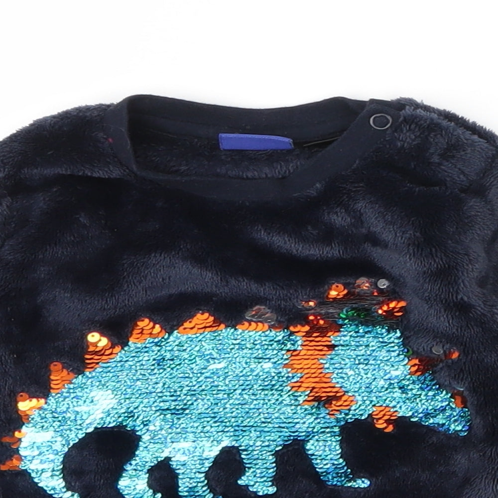 Lupilu Baby Blue  Polyester Pullover Jumper Size 12-18 Months   - Dinosaur