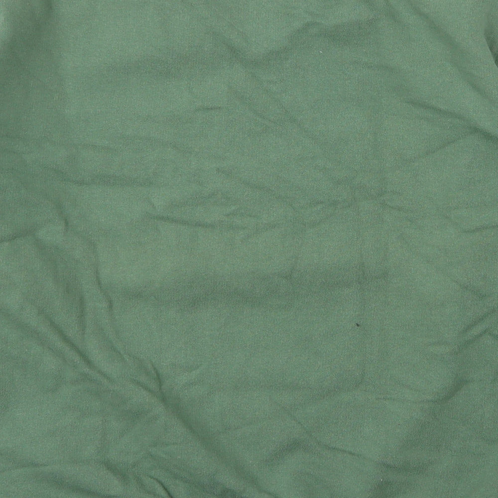 Cotton Traders Mens Green Round Neck  Cotton Pullover Jumper Size M