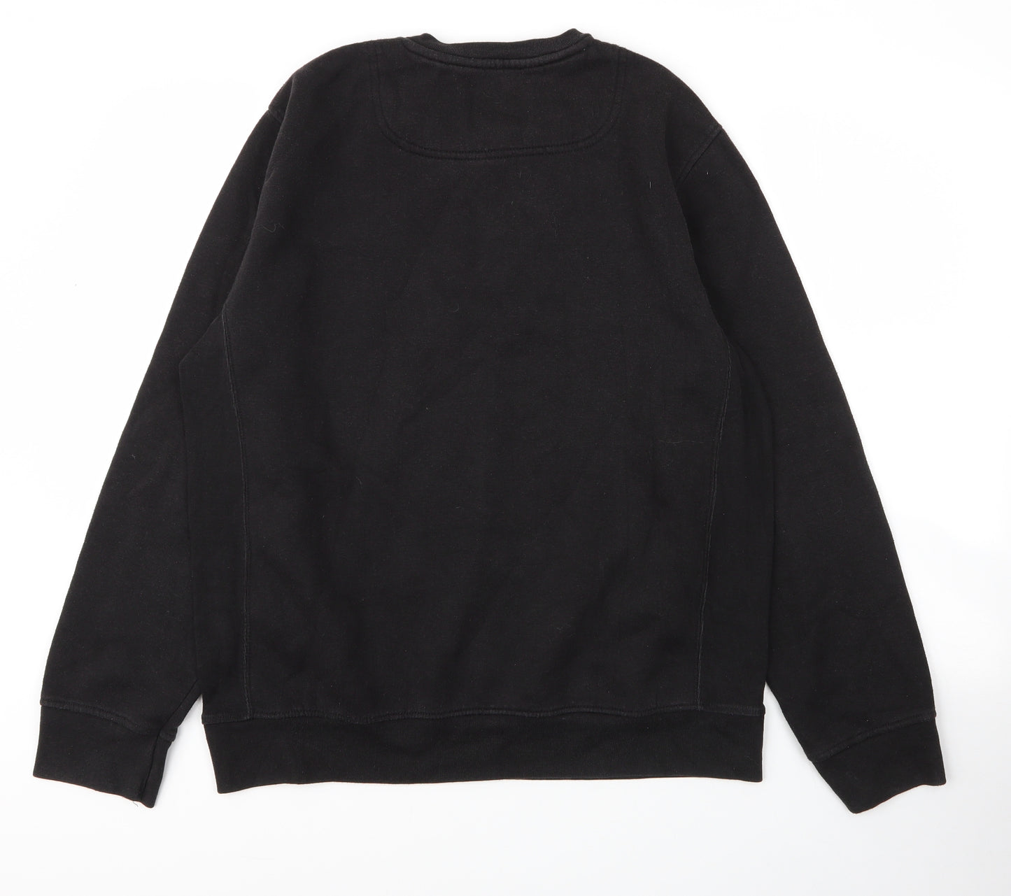 Burton Mens Black Round Neck  Cotton Pullover Jumper Size L