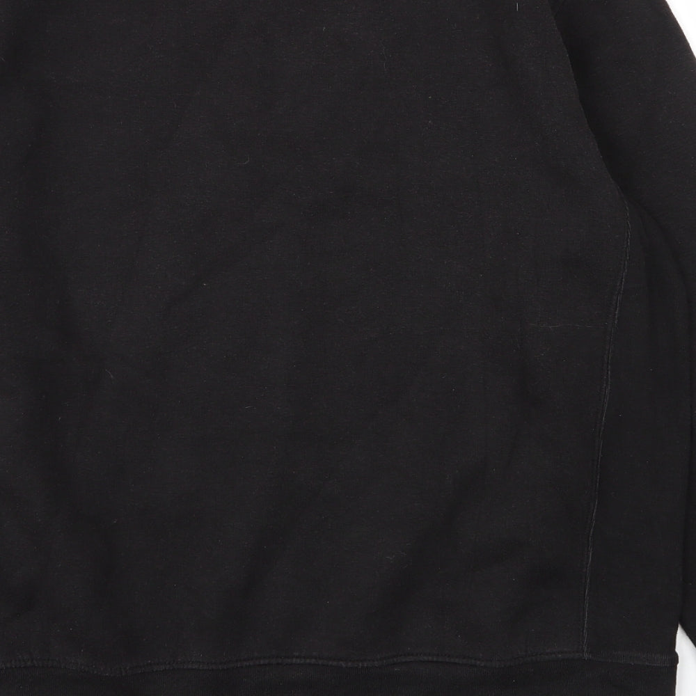 Burton Mens Black Round Neck  Cotton Pullover Jumper Size L
