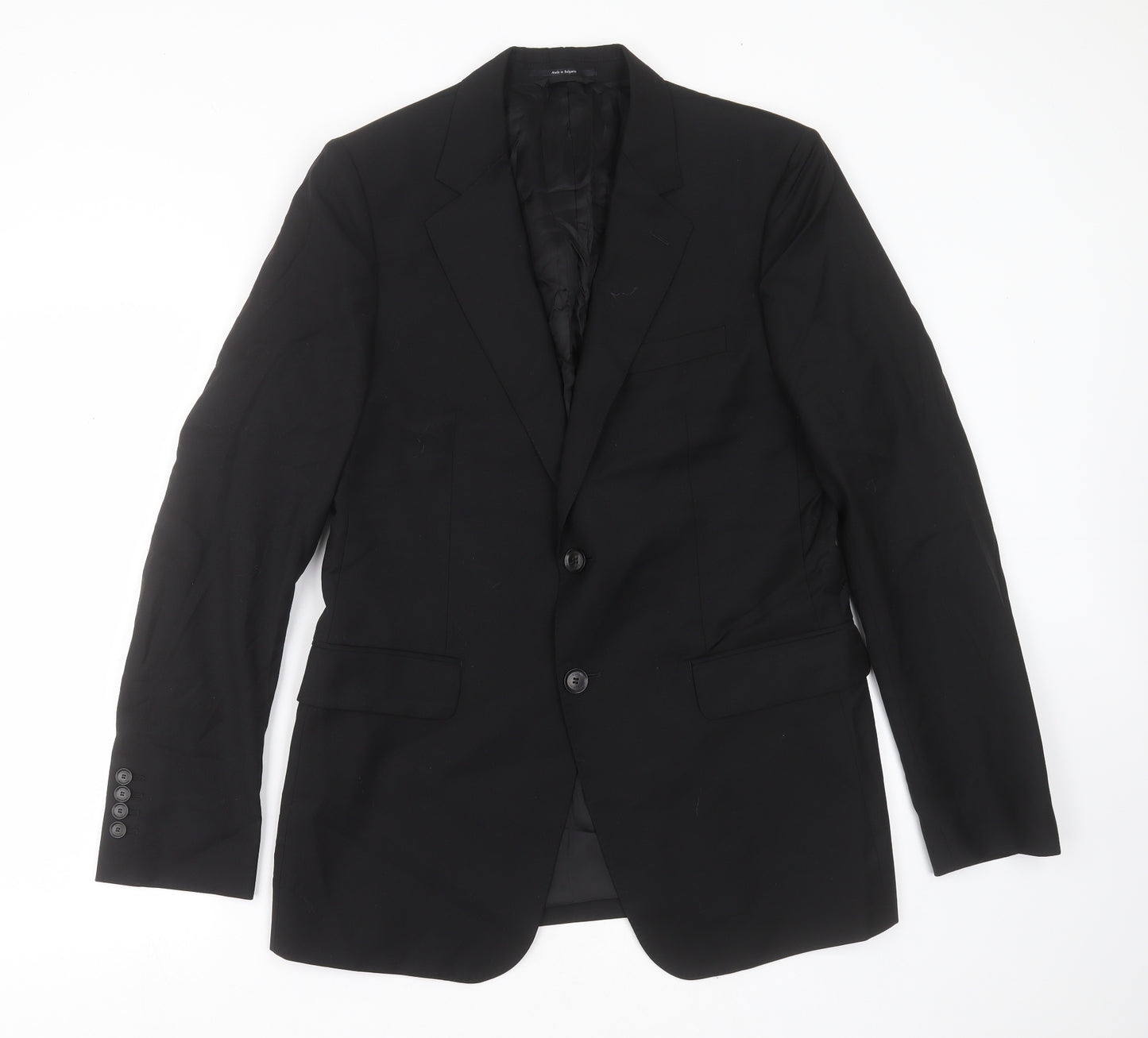 Gucci Mens Black  Wool Jacket Suit Jacket Size 38