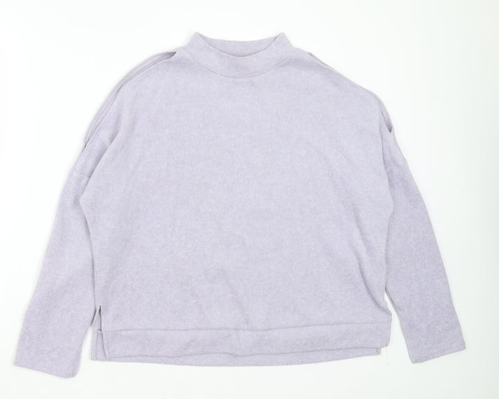 New Look Womens Purple Round Neck  Polyester Pullover Jumper Size M