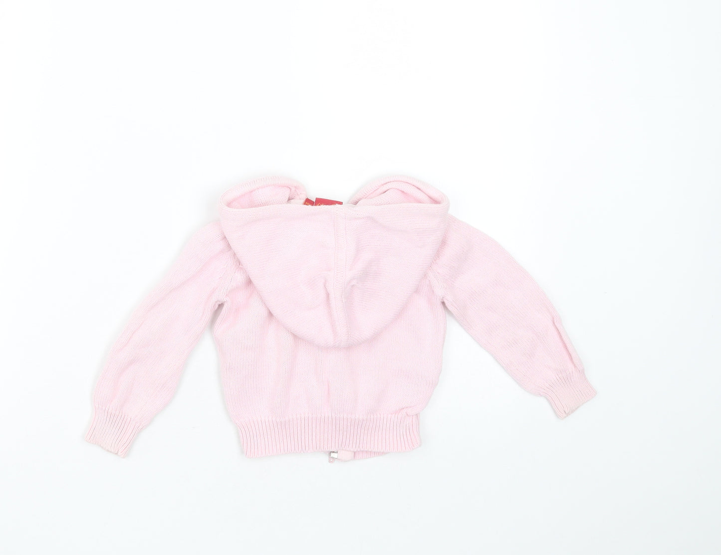 Tigerlily Girls Pink  Cotton Full Zip Jumper Size 12-18 Months  Zip - hooded