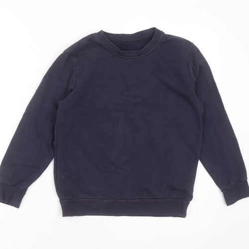 George Boys Blue  Cotton Pullover Sweatshirt Size 8-9 Years   - school